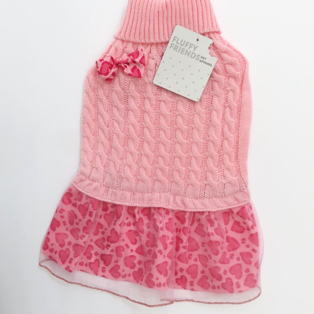 (#117) Fluffy Friends Pet Apparel Dog Sweater Dress Clothes
